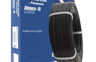 Anchor by Panasonic Penta 2.5 mm PVC Insulated 45 Meter Copper Electric Wire for Home, Industrial and Commercial Connections (Black, N-96335BK)