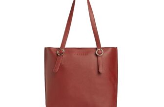Caprese Elena Medium Tote Bag for Women with Comfortable Straps & Multiple Compartment | Stylish, Durable Design for Work, Travel, Shopping | Large Capacity, Ideal for Tab & Essentials (Cherry Red)