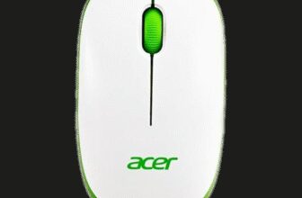 Acer ACR-WRLS/ Wireless Mouse Ambidextrous Optical Mouse ACR-WRLS,1600 DPI, with Soft side grip, Plug-and-Play(2.4GHz Wireless, White, Green)
