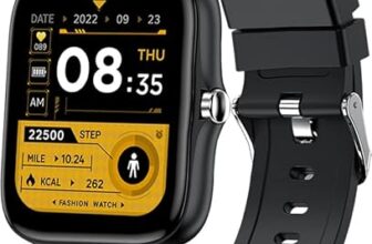 Giordano Connex Black Smart Watch with Bluetooth Voice Calling,1.7” IPS Display, Heart & SpO2 Monitoring,Multi-Sports Modes,Sleep Monitor & IP68 Water Resistance with in-Built Microphone and Speaker