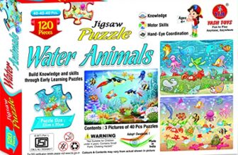 Negi Educational Water Animals Jigsaw Puzzle for Kids, Includes 120 Pieces of Fun Puzzle (Water Animals)