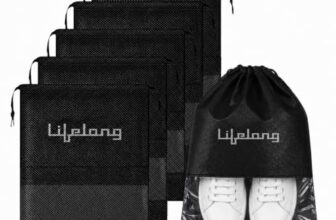 Lifelong Shoe Bags for Travel with Clear Window | Pack of 6 Drawstring Shoe Bags | Waterproof & Dustproof Shoes Cover for Sports Shoes, Sneakers, Heels, Flats | Gym, Luggage & Home Use