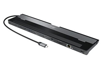 j5create USB-C Dual HDMI Docking Station (10-in-1), 4K + 1080p Dual HDMI Display, 5Gbps USB-A x3, SD Card Reader, PD 100W, RJ45 Ethernet, Combo Audio Jack, for MacBook and Windows Laptop (JCD542)