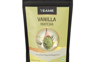 TE-A-ME Vanilla Matcha Tea Powder – 50g (33 Servings) | Make Delicious Flavoured Matcha Vanilla Latte | 100% Natural