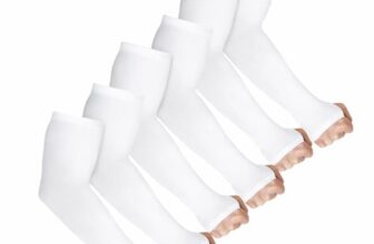 PulGos UV Protection Arm Sleeves with Thumb Holes, Nylon Sun Protection Hand Cover for Running and Cycling, Unisex