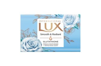 LUX International Smooth & Radiant Bathing Soap 4 x130g, LUXURIOUS BATHING EXPERIENCE, Smooth & Moisturized skin, with Glutathione & French Moisturizer, Improves Skin Texture, White Rose Fragrance