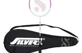 Silver’s Aluminium Stricker Badminton Racket with Full Cover(Pink/Black)