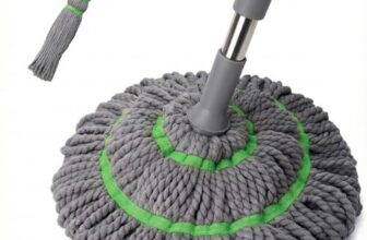 Vivela Microfiber Twist Mop for Floor Cleaning | Self-Squeeze Mop with Super Absorbent Microfiber Head | Lightweight & Durable Stick | Wet & Dry Mop for Home, Kitchen & Bathroom