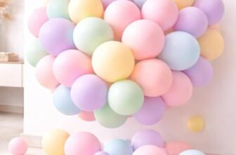 Niku Pack of 50 Pastel Balloons with ribbon | Party Birthday Decoration Item | Multicolour