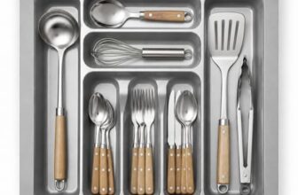 SmartSlide Cutlery Tray for Kitchen Drawer (21 x 21 Inch / 530 x 525 mm, Grey) | Drawer Organizer for Modular Kitchen Multi-Compartment Utensil Holder