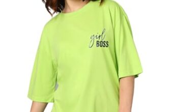 KOTTY Women’s Cotton Blend Printed Oversized T-Shirts