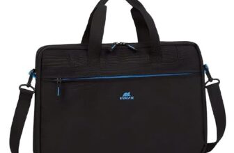 RIVACASE Regent 8027 Black Laptop Bag 14″ Inches Smart Design Durability for both Versatility and Style Briefcase for Macbook, Laptop with Smart Organizer, Professional Bag for Business, Work, Travel
