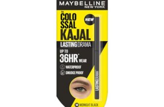 Maybelline New York Colossal Lasting drama Kajal – 36H Wear, Waterproof, Smudge Proof Kajal – 10 Midnight Black, 0.31g