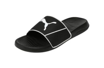 Puma | Popcat 20 Shower Slides | Black-White | 11UK