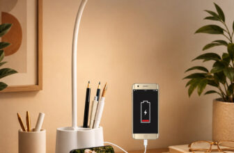 Glowhere LED Lamp Adjustable 3 Modes Touch USB Study & Desk Light Study Lamp(43.5 cm, White)