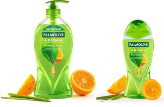 Palmolive Orange Essential Oil & Lemongrass Aroma Morning Tonic Body Wash I Brightening | Soft & Glowing skin I No paraben & silicones, pH balanced, Body Wash Combo Pack 750ml + 250ml