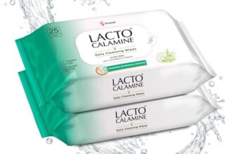 Lacto Calamine Daily Cleansing Face Wipes 25N Each – Pack of 2 | Makeup Remover Wipes | Wet Tissue for Face with Aloe Vera, Cucumber & Vitamin E | Wet Wipes for Women & Men | Paraben & Alcohol Free