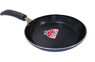 Crystal Induction Base Non-Stick Aluminium Taper Fry Pan, 250 mm, Multicolour