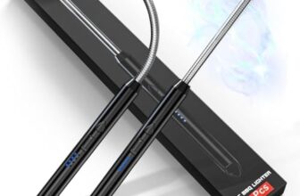 RORIAN Gas Lighter for Kitchen Use | C-Type Rechargeable Electric Lighter Stove & Candle Lighter with USB Charging Port | 1 Year Warranty | 400 Uses in Single Charge (Pack of 1)
