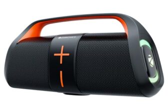 ZEBRONICS 30 Watts Portable Bluetooth Speaker, 10 Hours Playback, Dual 6.6cm Powerful Drivers, Dual Passive Radiator, mSD, TWS, Call Function, BTv5.3, USB, RGB LED (Sound Feast 200)