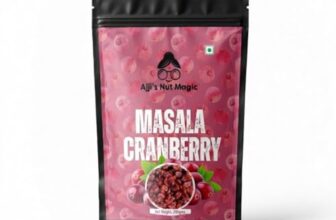 Ajji’s Nut Magic Chatpata Masala Cranberry – Premium Dried Cranberries with Indian Spices, Tangy & Sweet Snack, 400g Pack, Sugar-Free Option