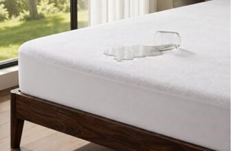 OYO BABY 100% Waterproof Premium Cotton Feel Mattress Protector Twin Bed 72×48 Inch|Ultra Soft Breathable & Hypoallergenic Fitted Bed Protector Terry Cover(6×4 feet, Fits Upto 10 Inches, White)