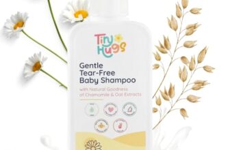 TinyHugs Baby Shampoo with Chamomile & Oat Extracts | Tear-Free & Gentle Care for Scalp Growth | 200ml