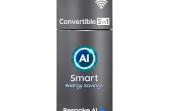 Samsung 633 L, 3 Star, Frost Free, Double Door, Convertible 5-in-1 Digital Inverter, Side By Side Refrigerator with AI, WiFi & Water & Ice Dispenser (RS78CG8543S9HL, Silver, Refined Inox)