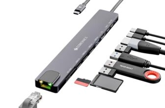 ZEBRONICS CT101, 10 in 1 Multiport HUB, 4K HDMI, 100 Watts PD Charging, USB 3.0, 2X Type C, 4X USB, SD, mSD, RJ45, Compact Metal Design, LED Indicator, Multi OS Compatible