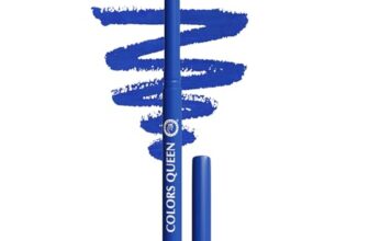 Colors Queen Extreme Color Kajal Pencil – 12 Royal Blue, 0.4g | Smooth One Stroke Application with Ultra Creamy Texture | 16 Hrs Long Stay, Non Transfer, Smudge Proof & Waterproof Kajal for Women