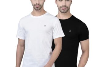 Dollar Super Combed Cotton Mens Assorted Pack of 2 Solid T-Shirt