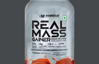 BIGMUSCLES NUTRITION Real Mass Gainer | Added Glutamine, BCAA | High Protein Weight Gainers/Mass Gainers(2 kg, Chocolate)