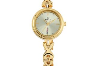 Titan Karishma Analog Champagne Dial Women’s Watch NM2601YM03/NN2601YM03