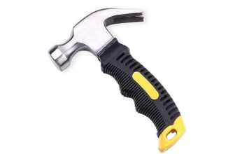 Red Champion Heavy Duty Small Hammer Stubby Mini Claw Hammers Short Handle Rubber Grip (0.4 Kg)