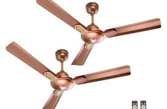 ACTIVA Energia 1200mm BLDC Ceiling Fan | 28W 380 RPM | BEE 5 Star | 3 Blade | Energy Saving | Remote | Reversible Mode & Timer | Pack of 2 | 5 Year Warranty | Rose Wood