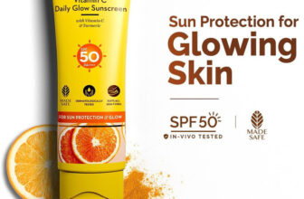 Mamaearth Sunscreen – SPF 50 PA++++ Vitamin C Daily Glow Sunscreen with VitaminC & Turmeric for Sun Protection &Glow(125 g)
