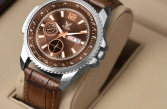 FOGG 1219-Brown Day and Date Display Analog Watch  – For Men
