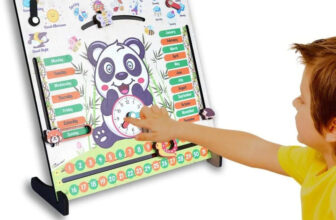 Smartcraft Panda Busy Board -7 Activities Wooden Teaching Clock Board Toys For Kids(Multicolor)