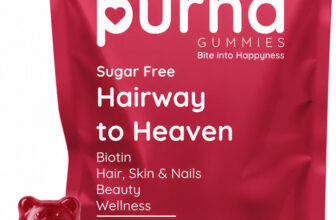 Purna Gummies Sugar Free Biotin Cranberry Flavour Gummy for Hair, Nails, & Skin, 1 daily(30 No)