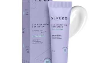 Sereko Sunscreen SPF 50 PA++++ Creme Gel with Zero White Cast for Women & Men | 24hrs Hydration, Quick Absorbing & Non Greasy | UVA+UVB & Blue Light Protection | Suitable to All Skin Type (15ml)