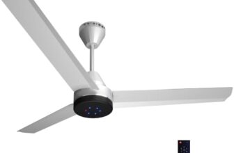 Colorbot Stella BLDC Ceiling Fans 1200mm | BEE 5 Star Rated Power Saver | AeroQuiet+ Technology | 370 RPM | Remote Control (Boost, Timer, LED, Reverse Mode) | 4 Years Warranty (Arctic White)