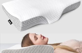 LivTee Memory Foam Pillow,Contour Cervical Orthopedic Supports Neck Pain and Shoulder Pain for Sleeping,Ergonomic Cervical Pillow Neck Support Pillow for Side Back (Lt-Light Grey Khada Pillow)