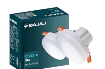 Bajaj Polycarbonate Celesta LED Deep Downlight 9W | for Smaller Spaces | LED Back-Lit Technology | Green (Pack of 1)