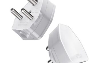 GM 8202 16A 3‑Pin High‑Capacity Plug Top – Durable Polycarbonate Body for Air Conditioners, Geysers, Microwaves & Heavy Appliances