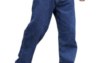 KOTTY Men’s Solid Regular Fit Mid Distressed Fashionable Trendy Denim Jeans(Blue,32)