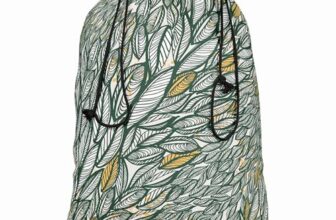 ArtzFolio Flying Leaves D3 | Reusable Sack Bag | Bag for Gym, Storage, Vegetable & Travel | Velvet Fabric | Medium; 12 x 16 inch