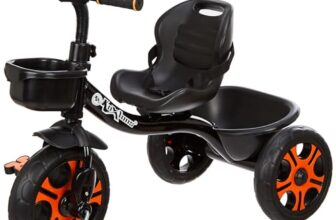 KOXTONS Tricycle for Kids Super – The Choice of Parent’s for 1-5 Years Old, 30kg Max, Luxurious, Safe, and Durable Trike. Advanced Parental Control Handle and with Safety Belt, Black