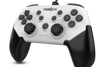 FRONTECH VORTEX Wired Gaming Pad with Dual Vibration Motor, Programmable Macro Buttons, 1.8M USB Cable, for PC Windows/PS3/Android (GP-0012)