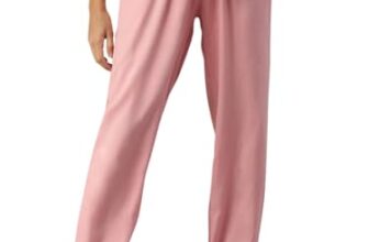 Cadila Women’s Cotton Drawstring Rayon Pants with Single Right Side Pocket, Liva Certified Pants M-L Dusty-Pink