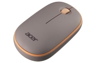 Acer Bubble Wireless Mouse AMR100 | 2.4GHz Silent Click | 1600 DPI | Ergonomic | AA Battery | Win8/10/11 | Compact Lightweight Design | Color: Peach